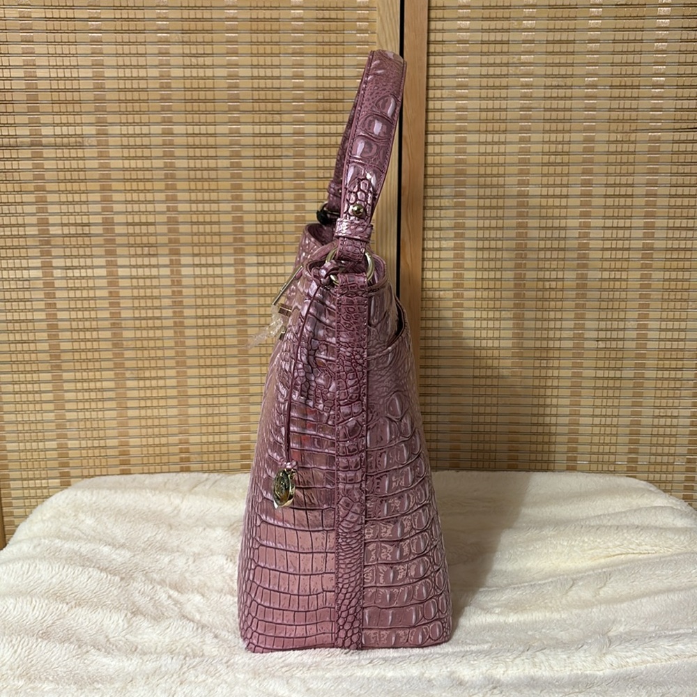 Brahmin Melbourne Collection Mulberry Potion Shira Bucket Bag - Picture 10 of 12